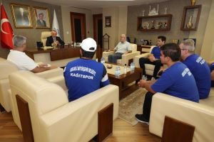 Başkan Büyükakın, Dünya Şampiyonlarıyla buluştu