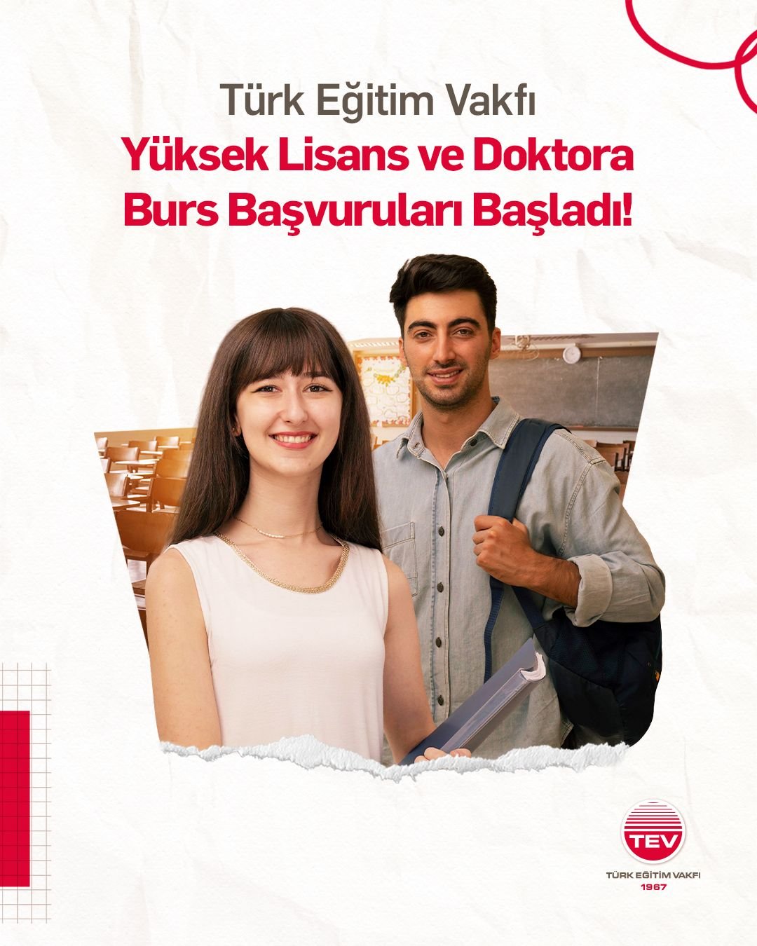 TÜRK EĞİTİM VAKFI YÜKSEK LİSANS VE DOKTORA BURSU BAŞVURULARI BAŞLADI