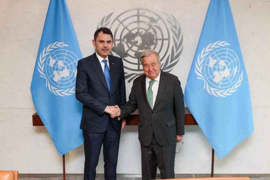 Bakan Murat Kurum, Birleşmiş Milletler temsilcileriyle sıfır atık ve iklim krizi üzerine ikili görüşmeler yaptı.