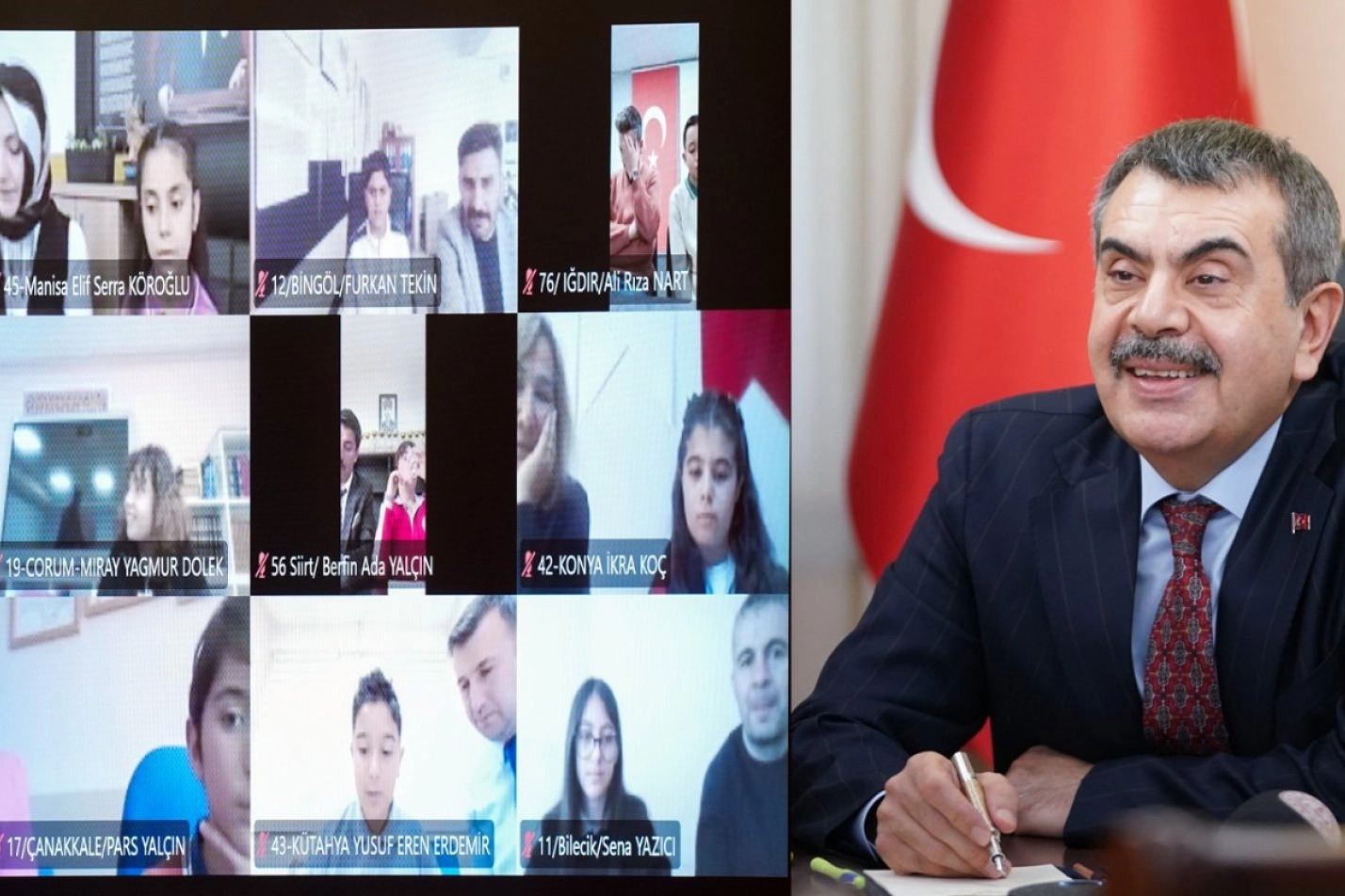 Milli Eğitim Bakanı Yusuf Tekin, 23 Nisan Ulusal Egemenlik ve Çocuk Bayramı etkinliklerini öğrencilerle birlikte planlıyor.