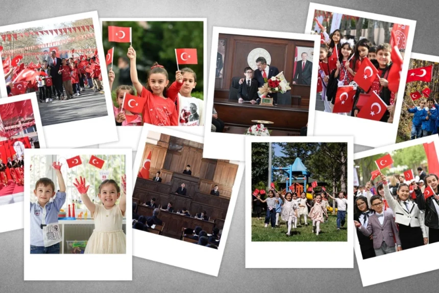 Milli Eğitim Bakanlığı'nın 23 Nisan Ulusal Egemenlik ve Çocuk Bayramı kapsamında düzenlediği 'Maarifin Kalbinde Çocuk' temalı etkinliklerden bir kesit.