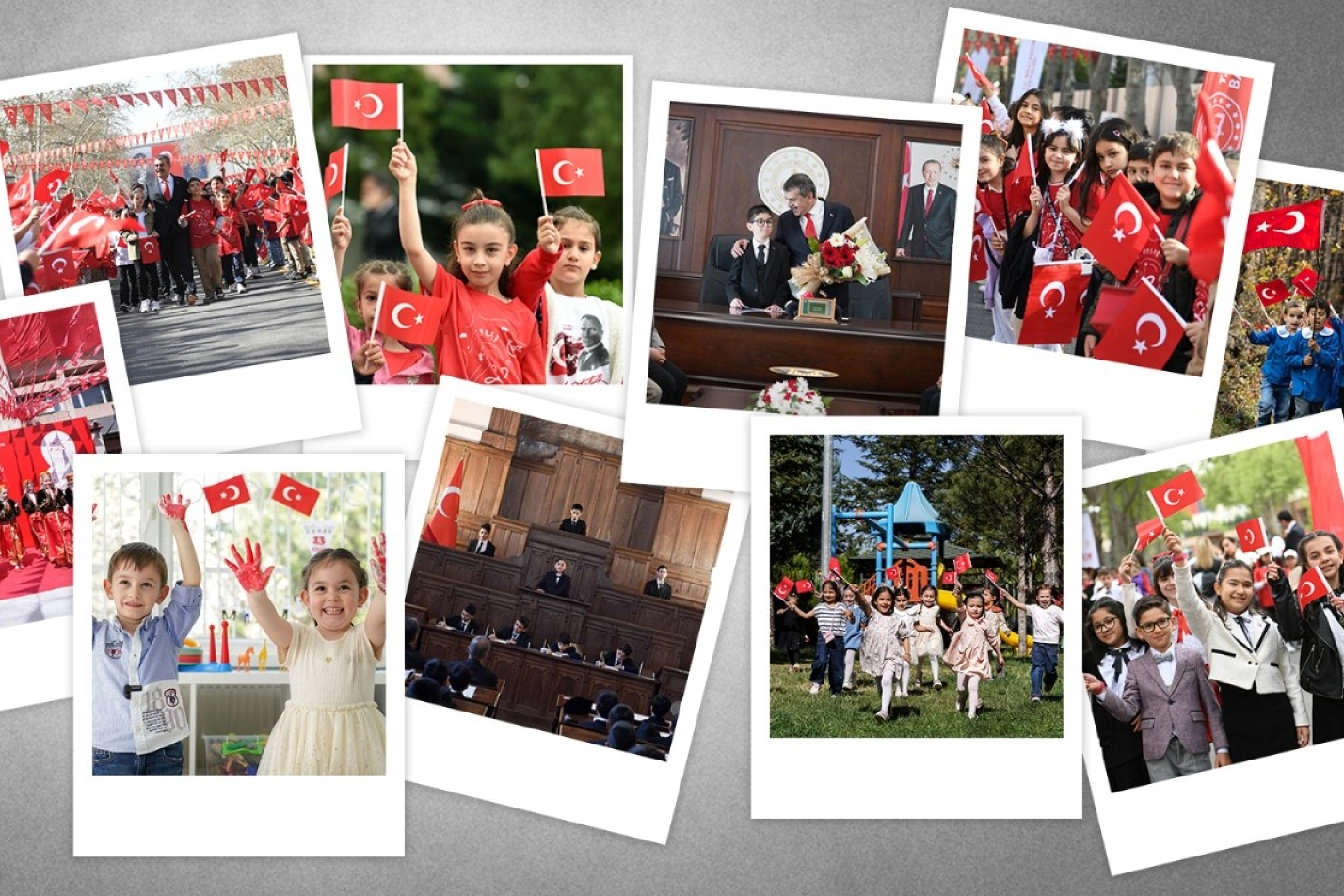 Milli Eğitim Bakanlığı'nın 23 Nisan Ulusal Egemenlik ve Çocuk Bayramı kapsamında düzenlediği 'Maarifin Kalbinde Çocuk' temalı etkinliklerden bir kesit.