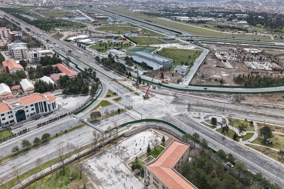 Kayseri Kartal Katlı Kavşağı ve Bağlantı Yolları Projesi inşaat çalışmaları