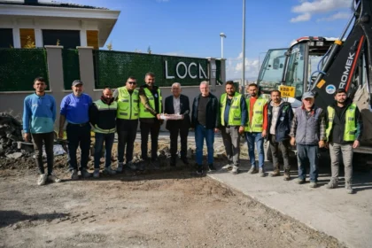 Kayseri Melikgazi'de devam eden yol düzenleme çalışmaları