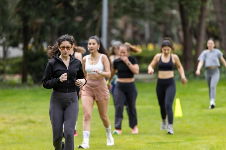 İzmir Kültürpark'ta hizmete giren ücretsiz spor istasyonundan genel görünüm