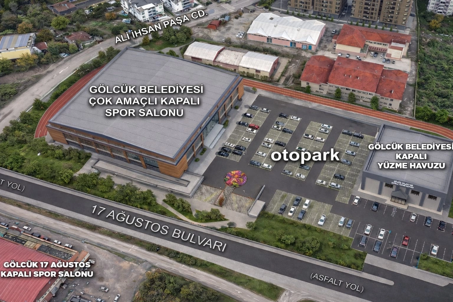 Gölcük'te inşa edilecek yeni spor kompleksi ve yüzme havuzu projesi
