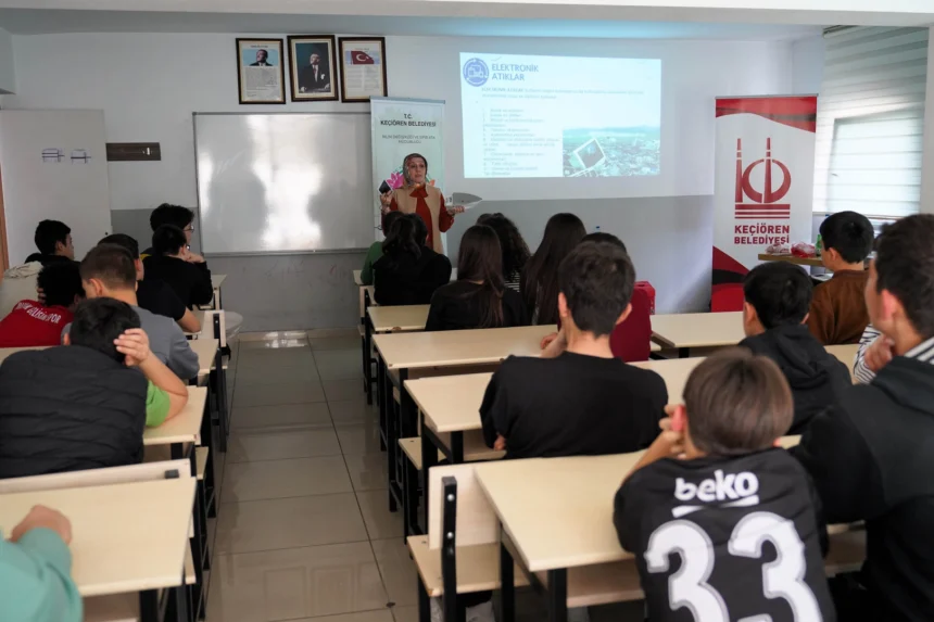 Keçiören Belediyesi eğitim merkezinde öğrencilere verilen çevre ve sıfır atık eğitiminden bir kesit