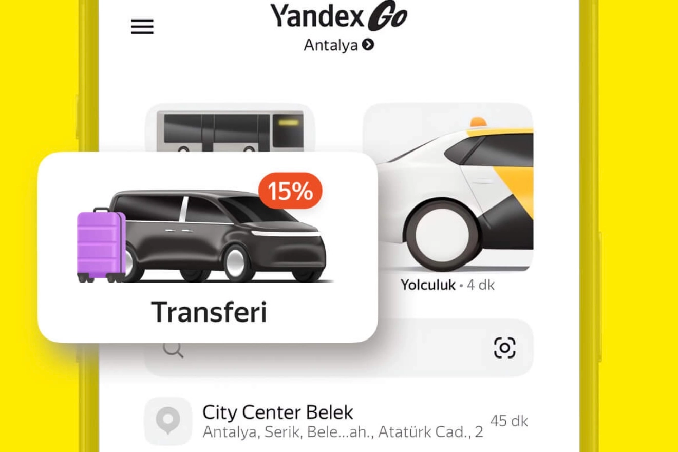 Yandex Go'nun Antalya'da sunduğu 'Transfer' hizmeti