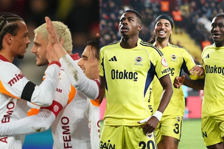 Galatasaray ve Fenerbahçe futbol takımlarının Süper Lig şampiyonluk maçı öncesi stadyumdaki heyecanlı anları