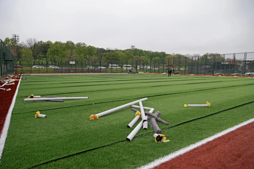 Bursa Büyükşehir Belediyesi'nin Bağlarbaşı Spor Tesisleri'nde gerçekleştirdiği yenileme çalışmaları