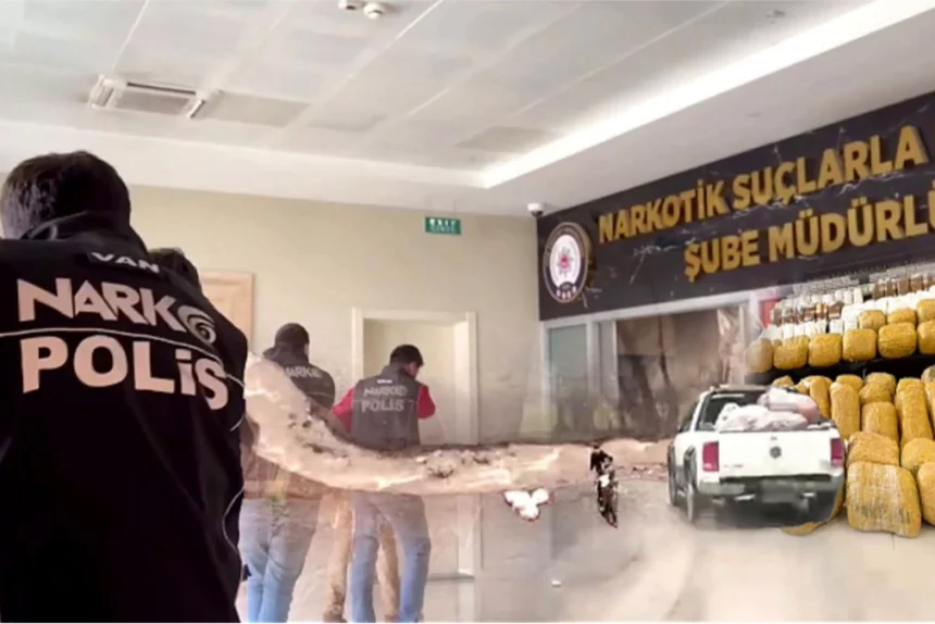 Van'da uyuşturucu operasyonu: 240 kilo metamfetamin, skunk ve esrar ele geçirildi, 5 şüpheli gözaltında.