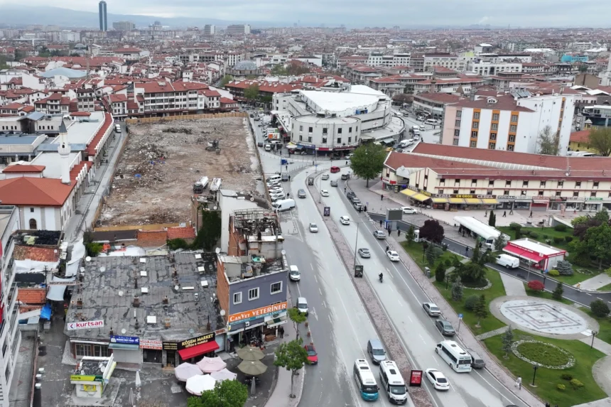 Konya Peynir Pazarı Kentsel Dönüşüm Projesi Yıkım Çalışmaları Tamamlandı