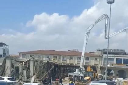 Düzce tarihi çarşı inşaatında meydana gelen iş kazası