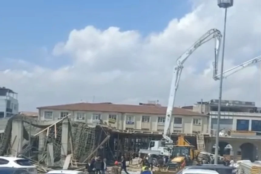 Düzce tarihi çarşı inşaatında meydana gelen iş kazası