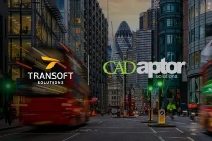 Transoft Solutions ve CADaptor Solutions logosu ve şirket isimleri